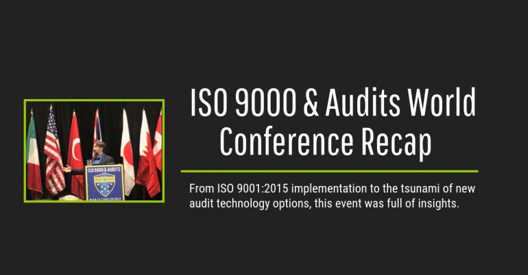 audit management software talk at ISO 9000 and audits conference